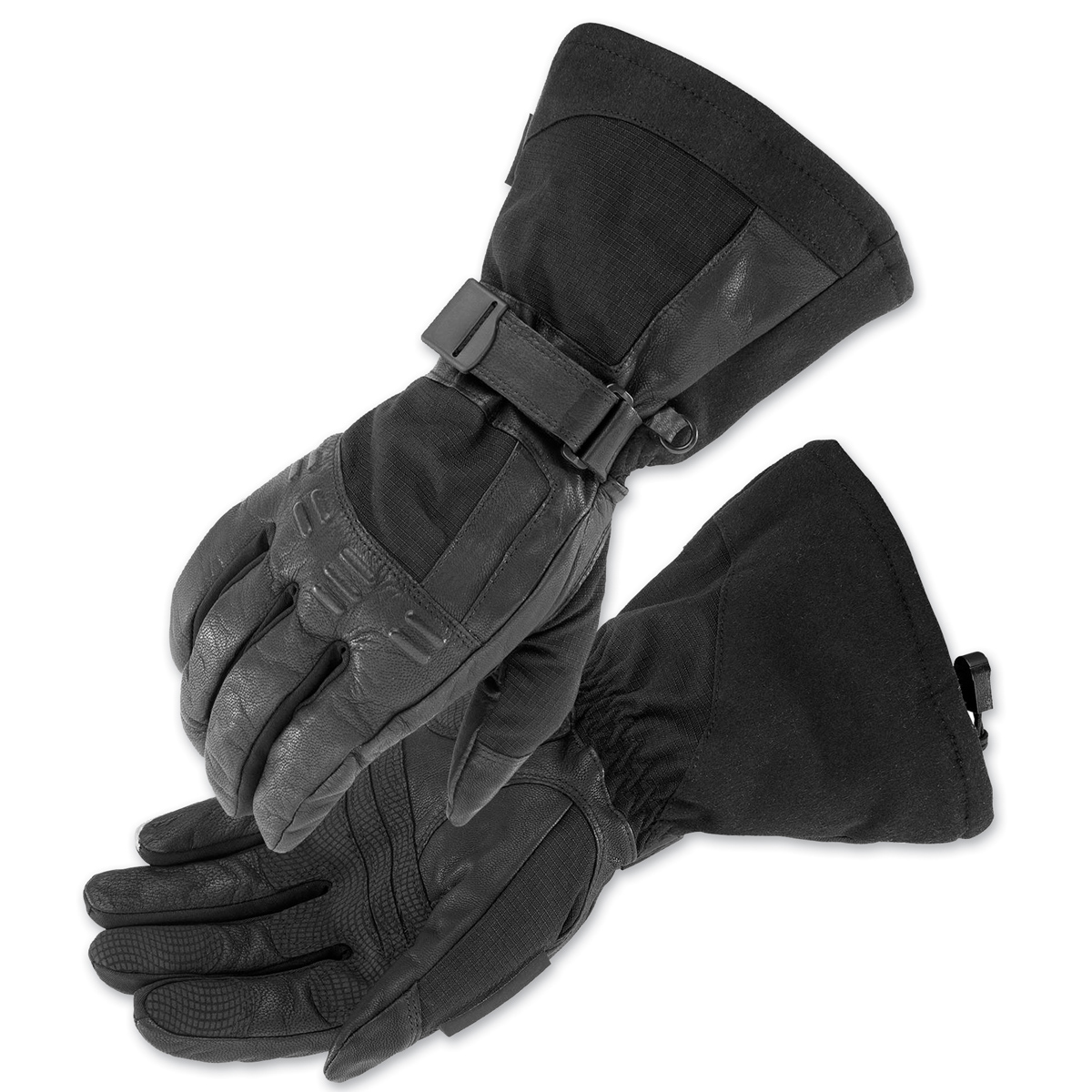 Hot sale black goat skin waterproof and windproof reflective motorcycles gloves