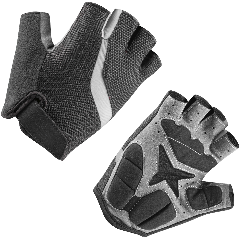 Fingerless ventilated stretchable mesh back cycling gloves shock-absorbent bicycle gloves