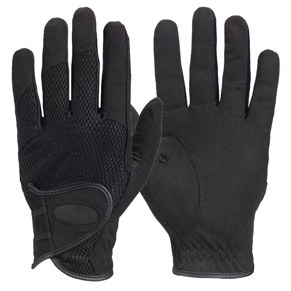 Lightweight black microfiber golf glove durable synthetic grip golf glove
