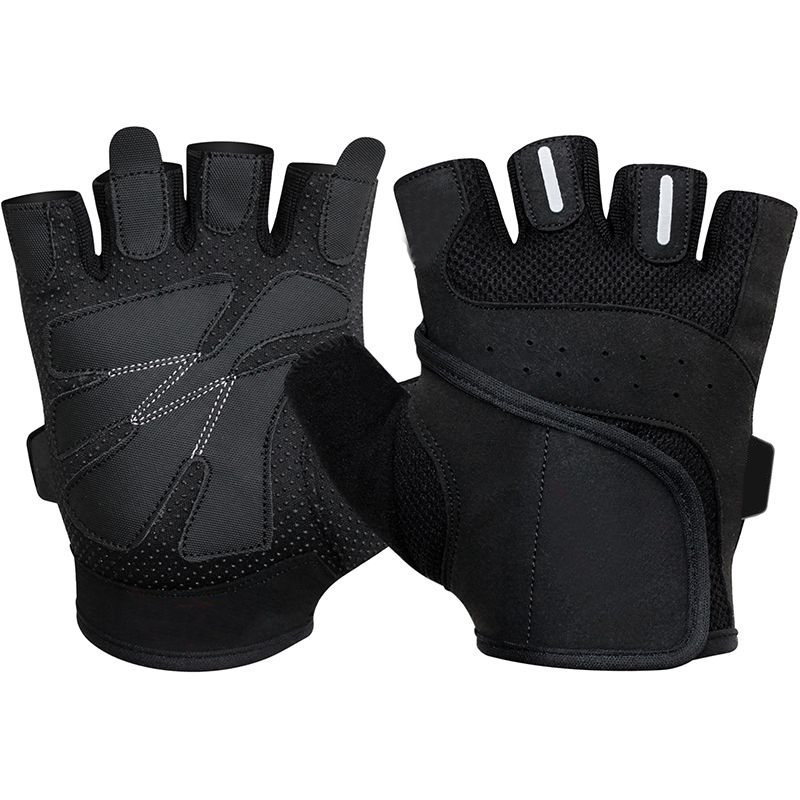 professional Black Bodybuilding Gym Gloves manufacturer