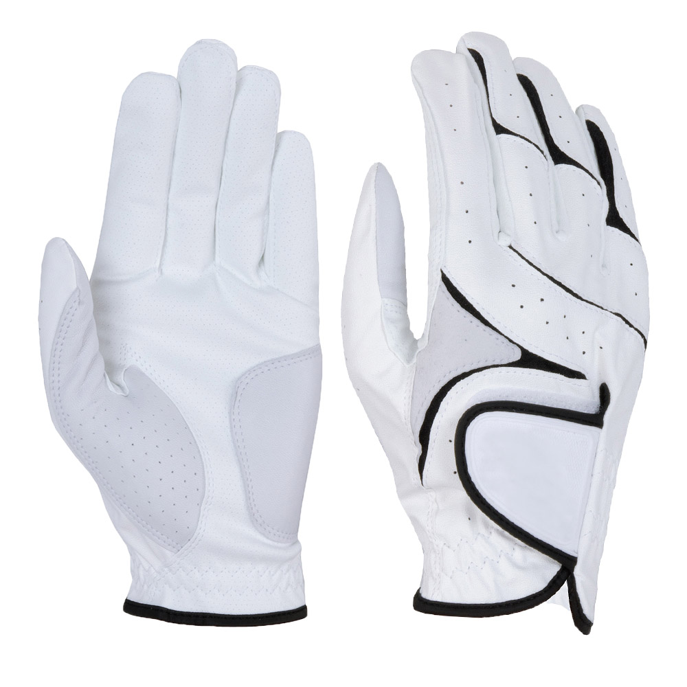 Golf gloves left hand durable genuine leather palm sport golf gloves sell by pairs