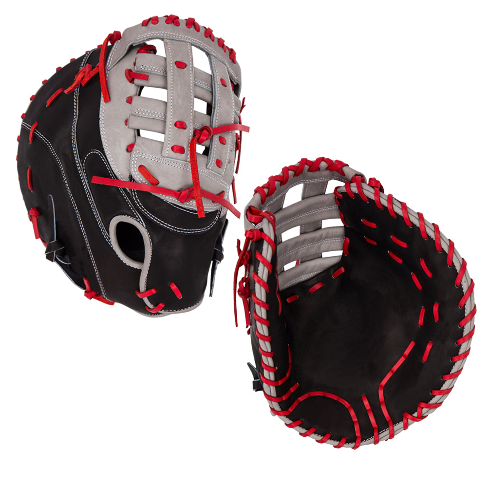Black First base mitt durable 12.75 left handed gloves