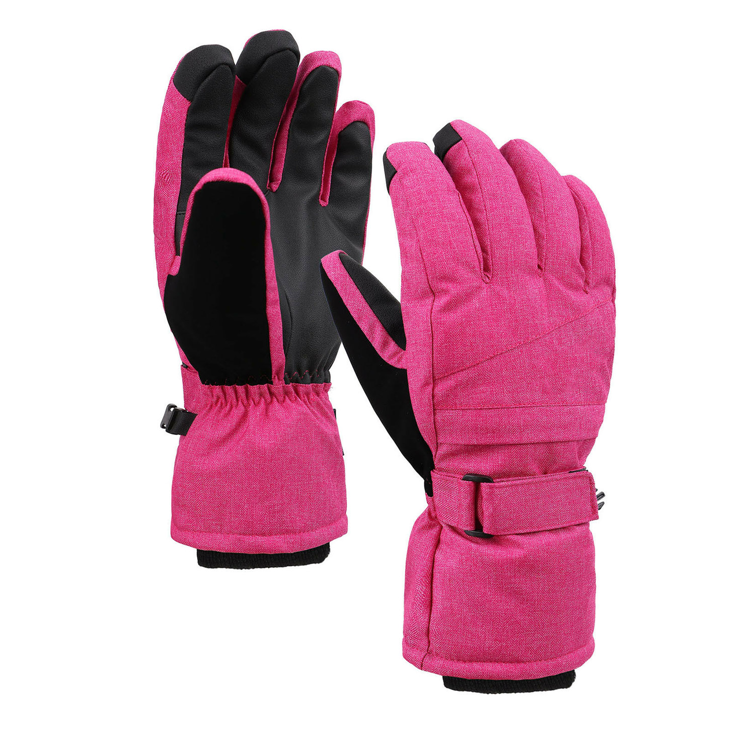 OEM high quality womens pink warm ski gloves