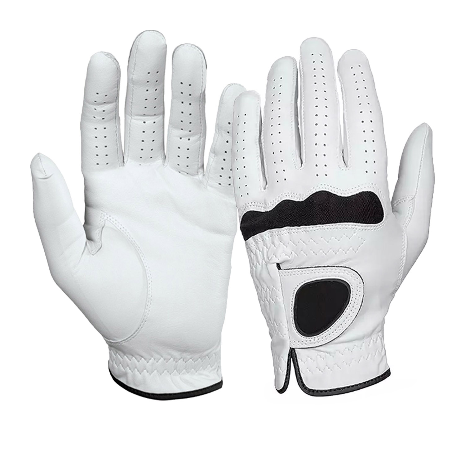 wholesale mens white breathable golf gloves cabretta custom cheap mens golf gloves