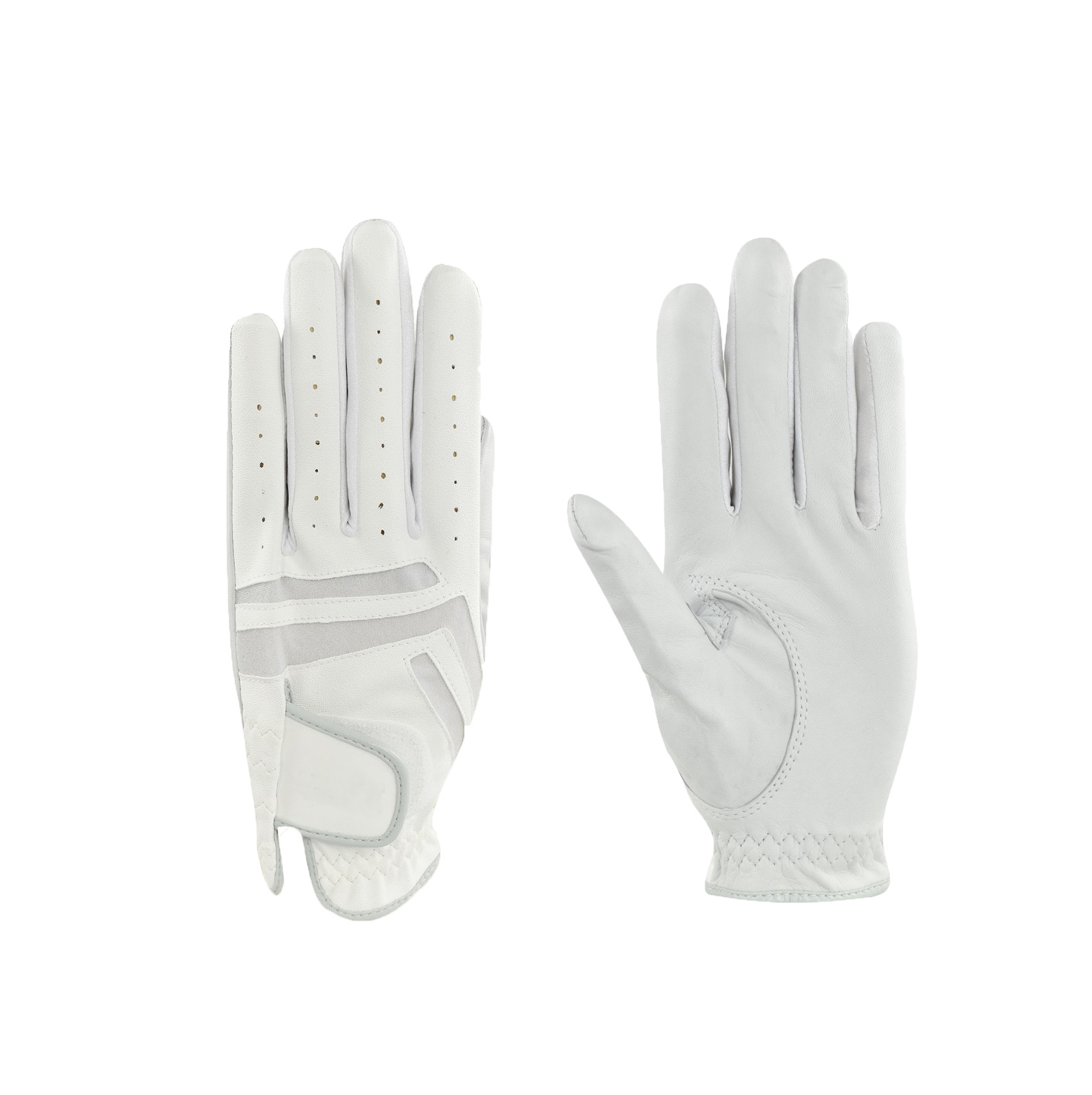 Golf Equipment Golfing Gloves Gabretta Leather white embroidery logo elegance
