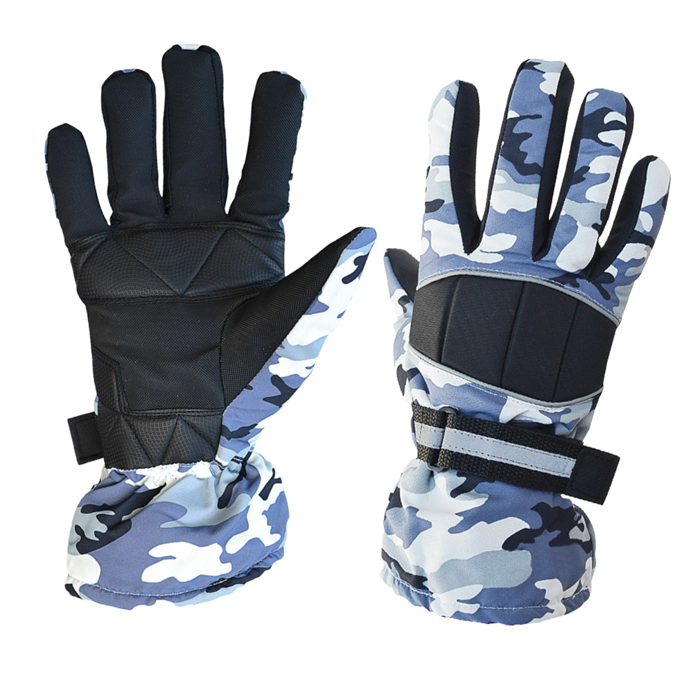 Custom print Warm Mens sports winter Gloves camo Ski Gloves Waterproof Winter
