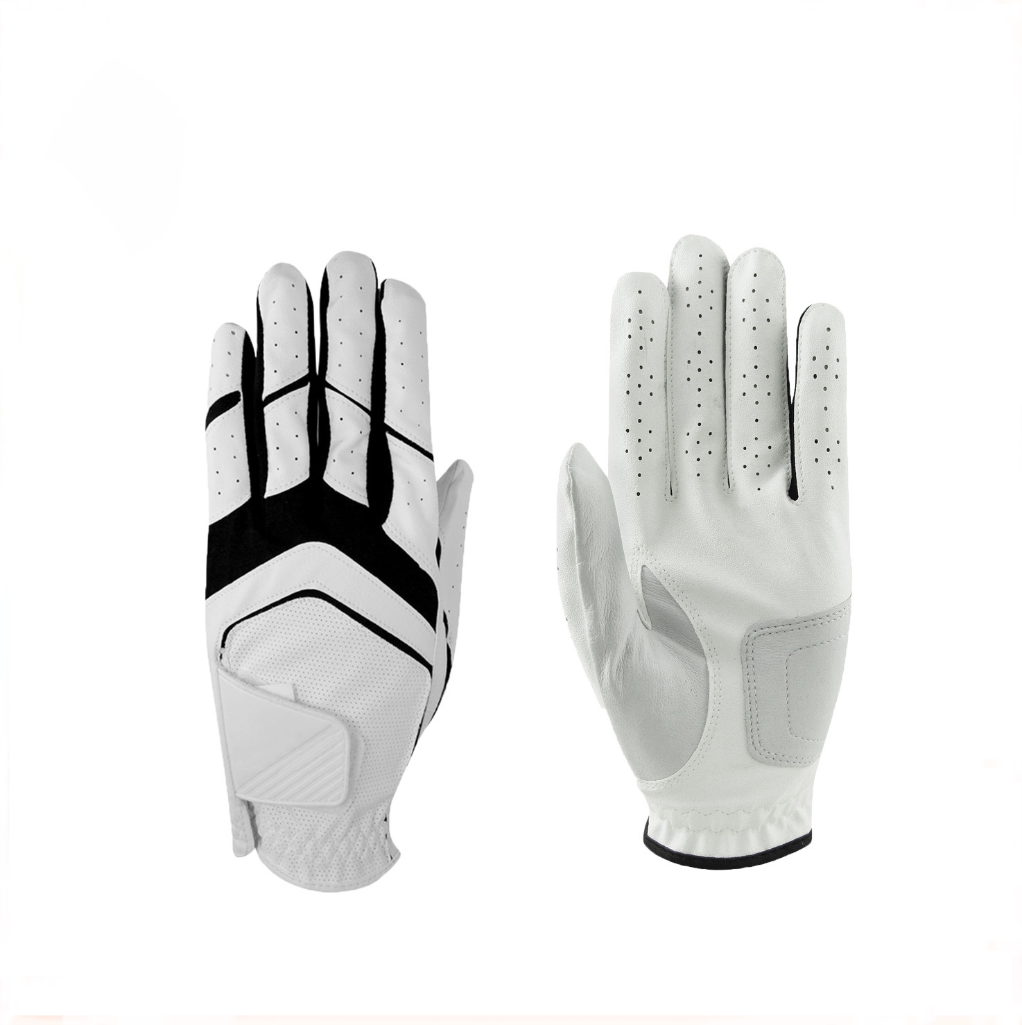 Hot sale white leather mens Golf gloves popular style