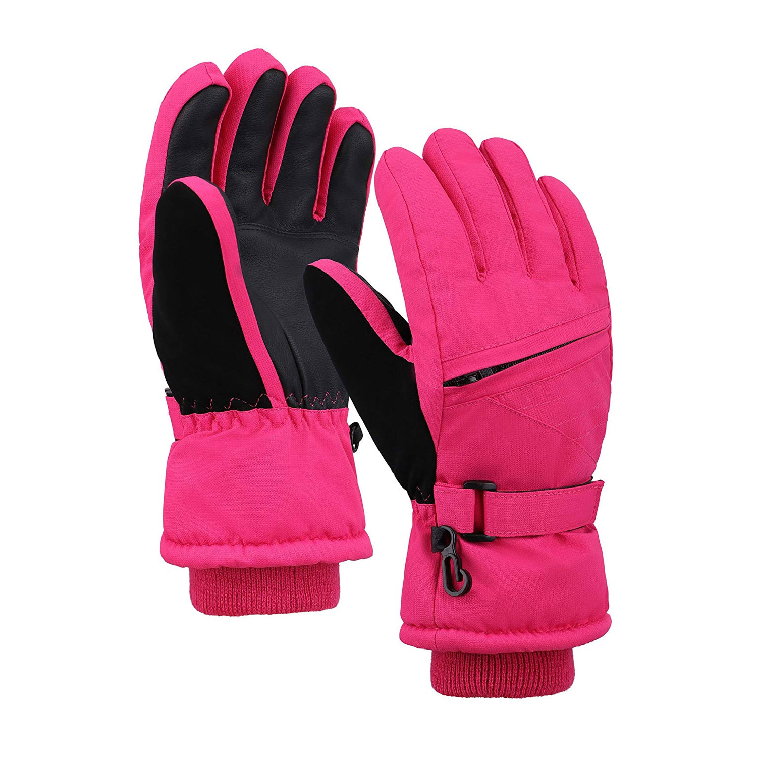 Kids' Zippered Pocket 3M Thinsulate Cotton Ski Snowboarding Gloves