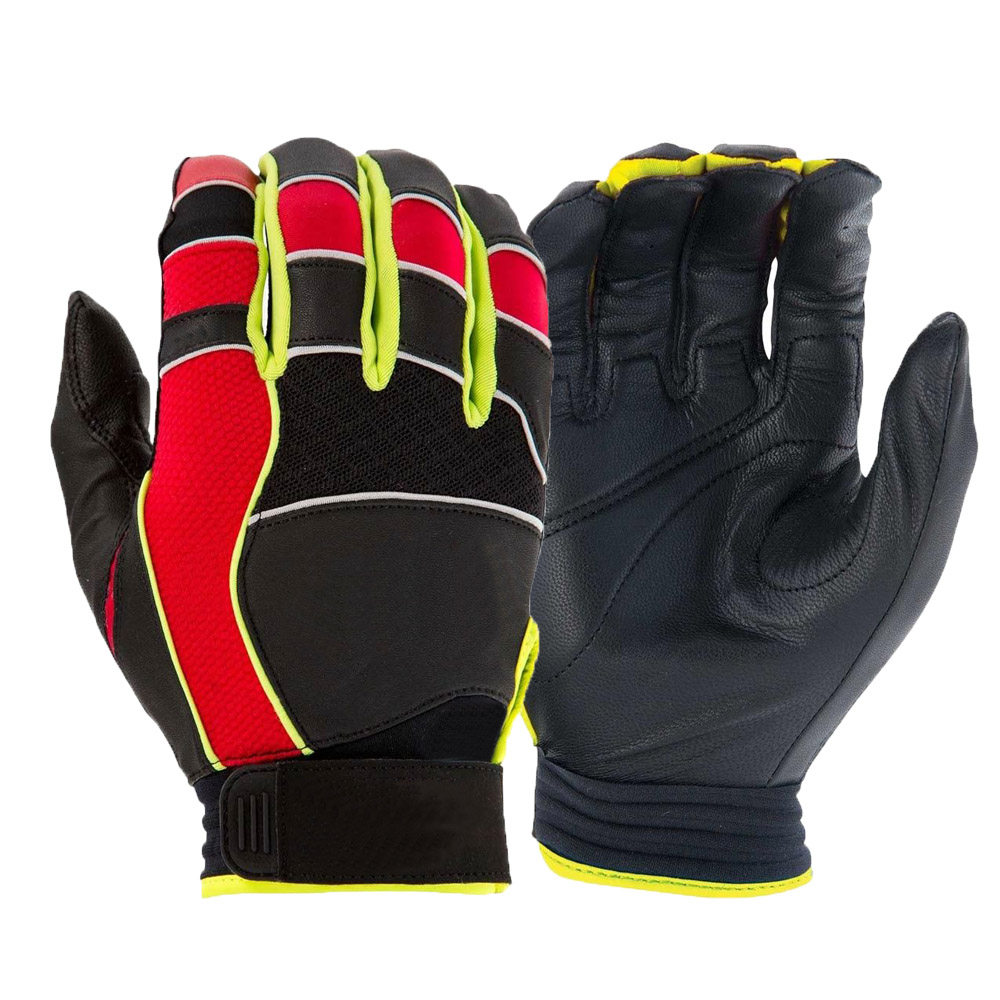 New Batting gloves anti shock padding durable leather pro adult batting gloves