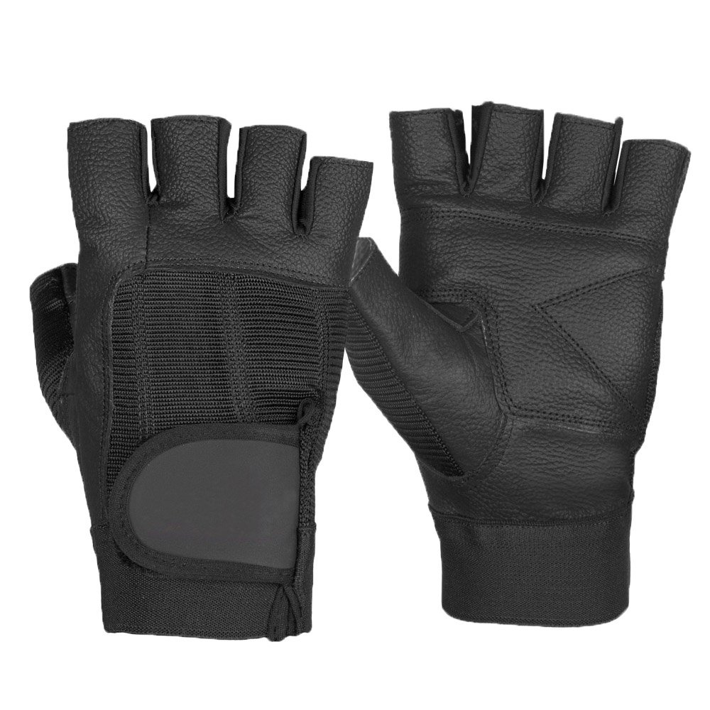 Heavy duty weight lifting gloves gym training genuine leather with padded grip