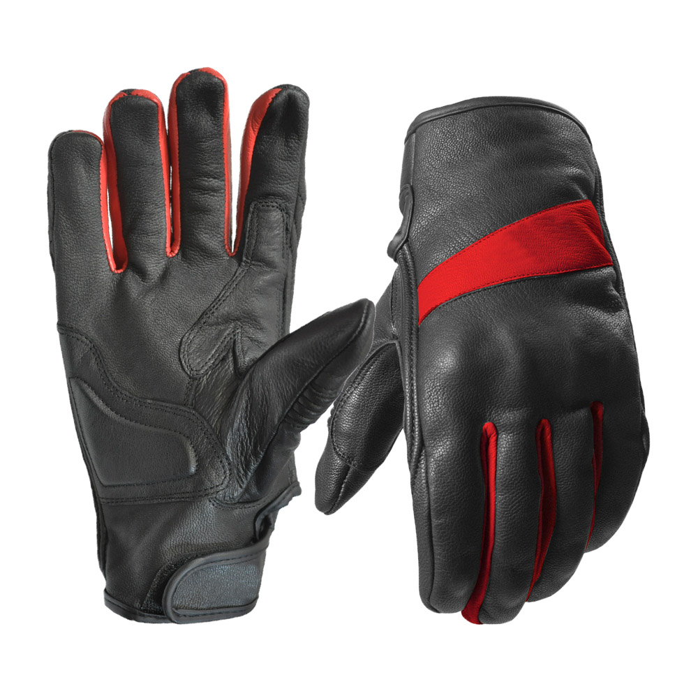 Hard knuckle soft shell Leather Gloves Motorcycle Riding Gloves