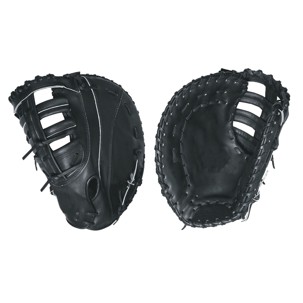Black First base mitt top pro Leather baseball gloves left hand Thrower