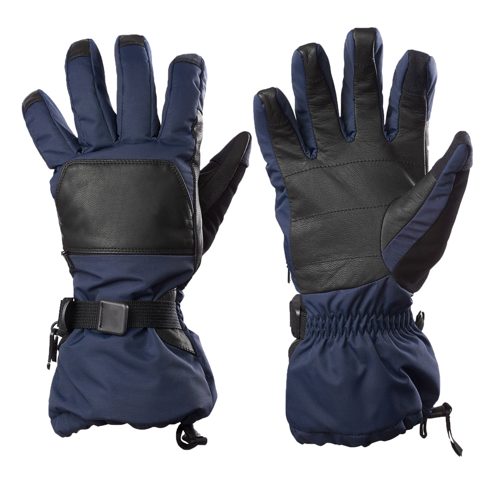100% Nylon Snow sports gloves for winter Touch screen ski gloves leather