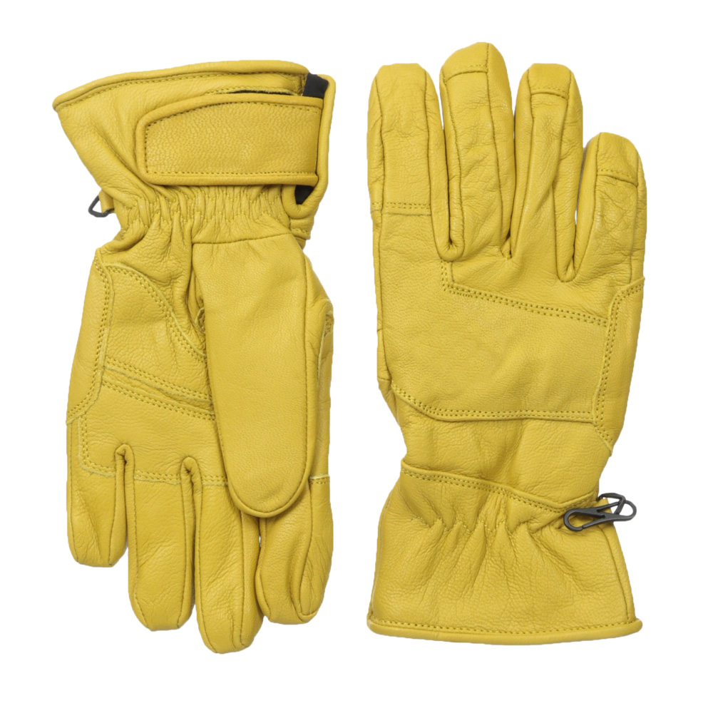 Full goat leather ski gloves soft shell TPU waterproof lined 160 g fleece lining warm ski mittens