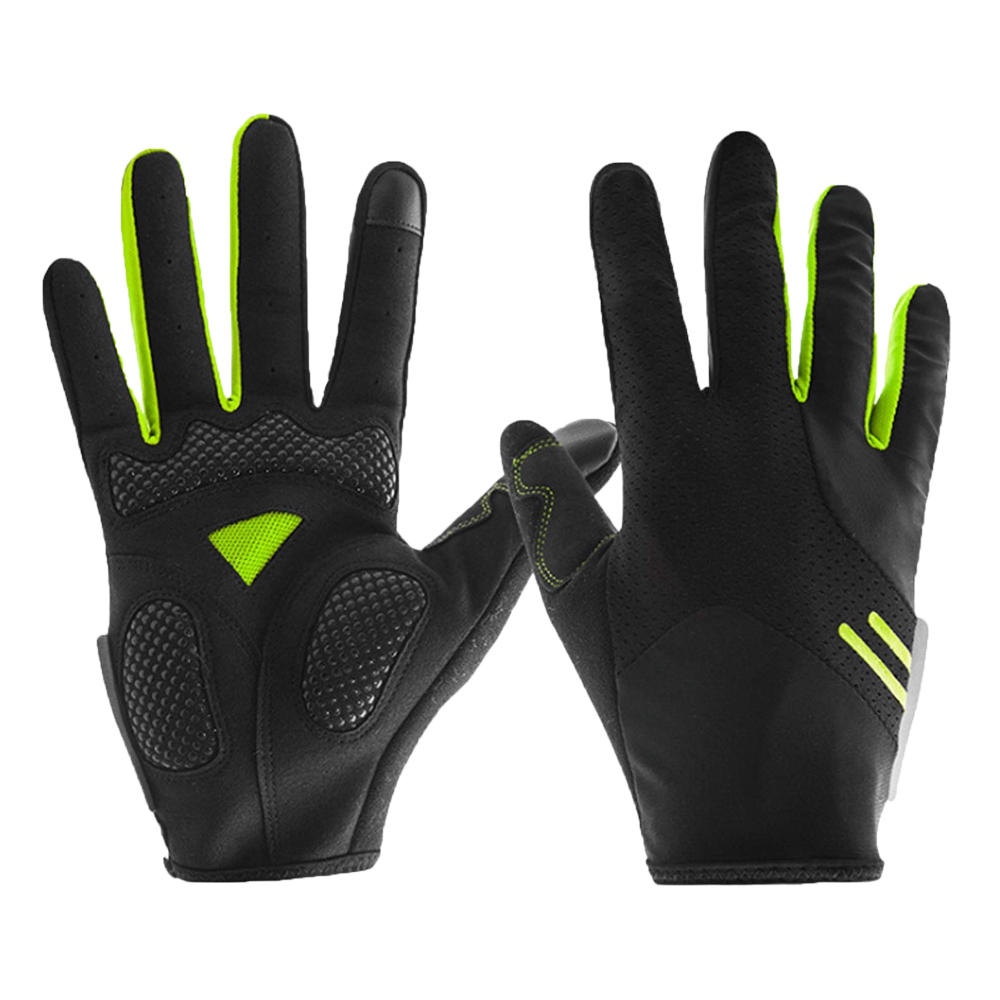 Breathable bike gloves anti shock touchscreen full finger bike gloves