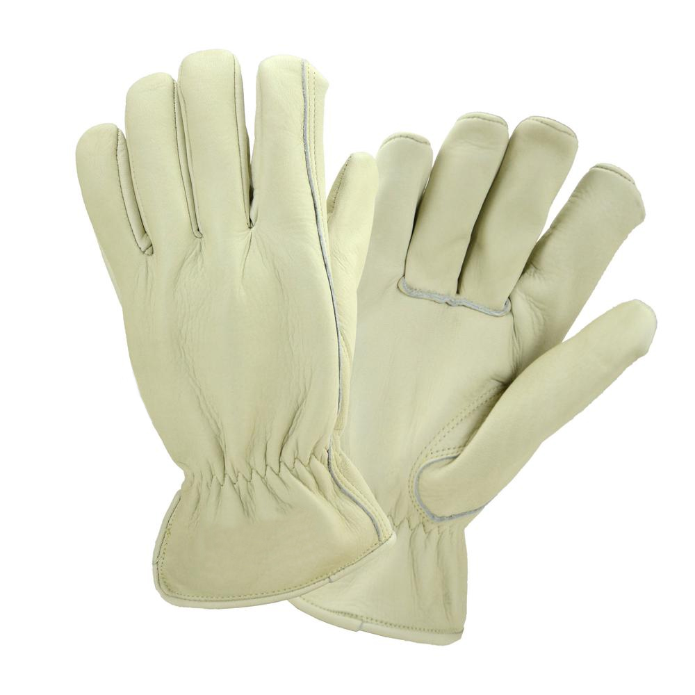 White cowhide split leather Water Resistant Leather Work Gloves heavy duty gloves