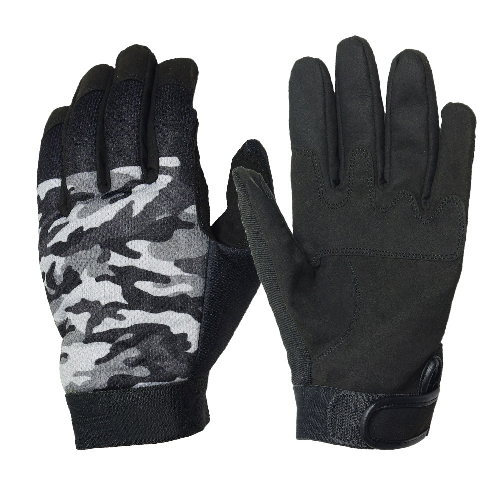 Breathable mesh mechanic Gloves black durable mechanic safety gloves