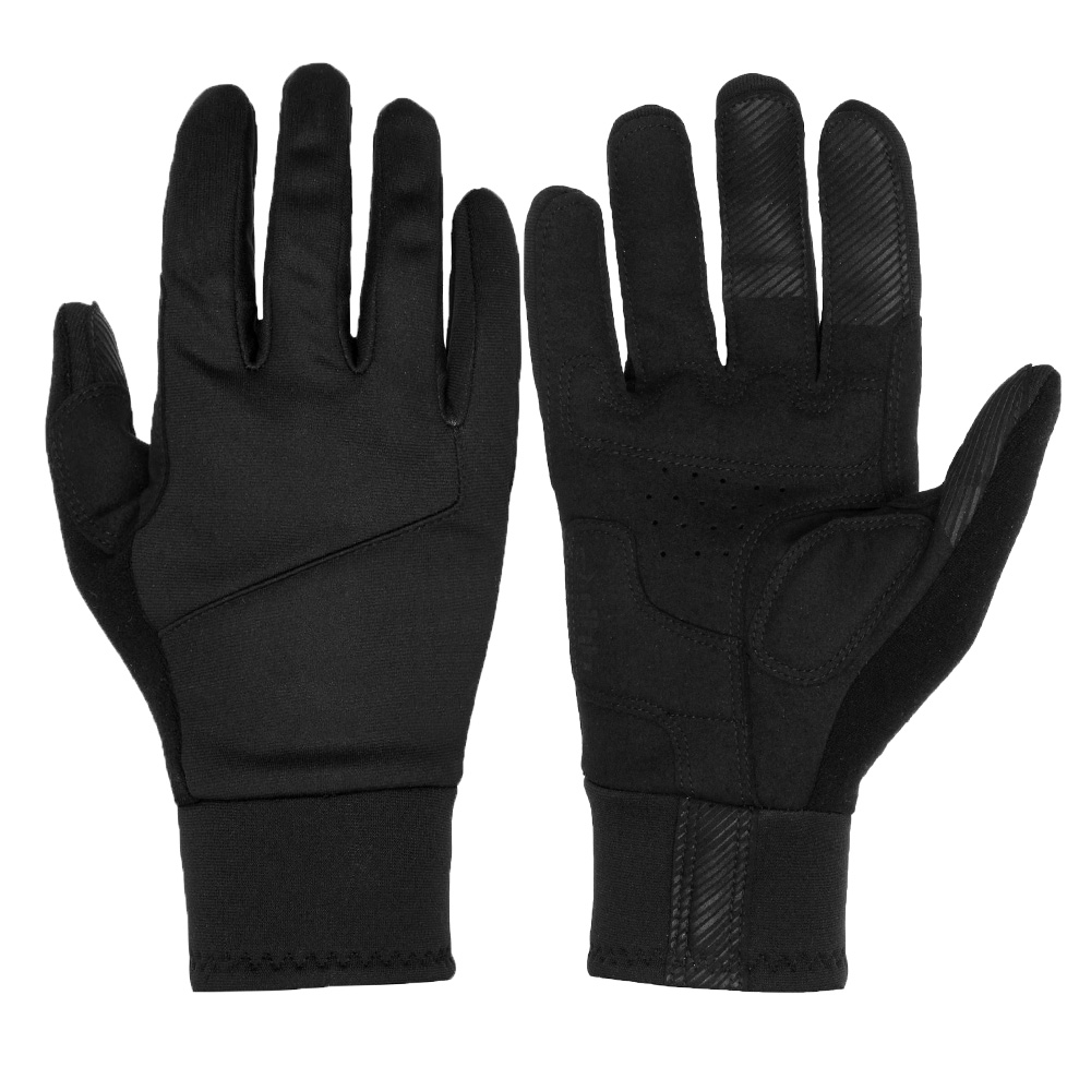 Windproof Cycling Gloves Long Finger tight Black cycling Gloves with Silicone gripper