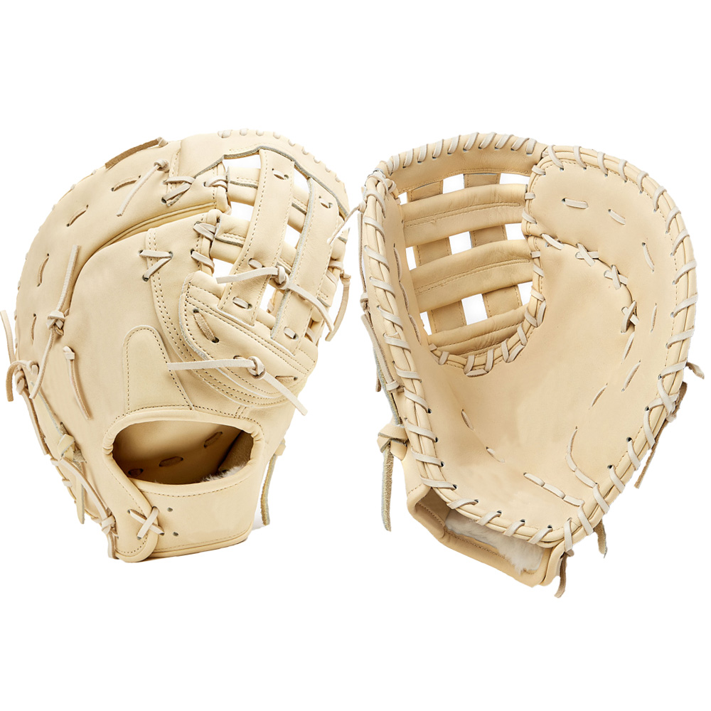 Soft kip leather Blonde 13" H-Web First Base Mitt for right hand throw