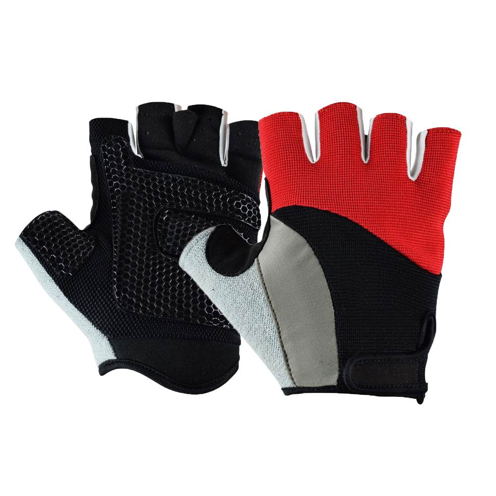 Red color Gel Protect Training Gym highly durable fitness gloves soft and breathable
