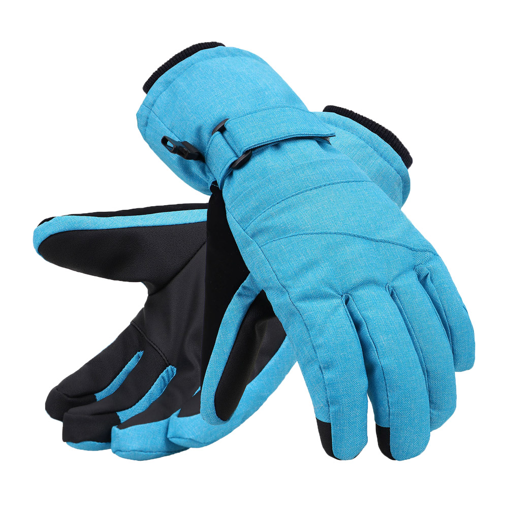 Blue color Kids Snow Gloves Winter Waterproof Windproof Touchscreen Snow Gloves