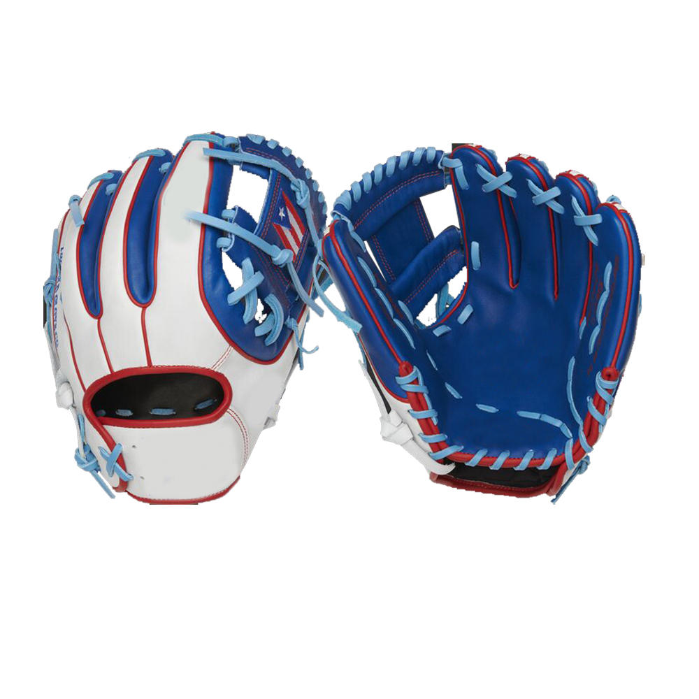 cowhide blue baseball gloves I web infield gloves 11.5 inches adult