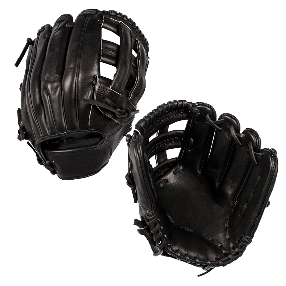 Adult Black baseball gloves wide&deep pocket for Pro fast pitch baseball/softball gloves