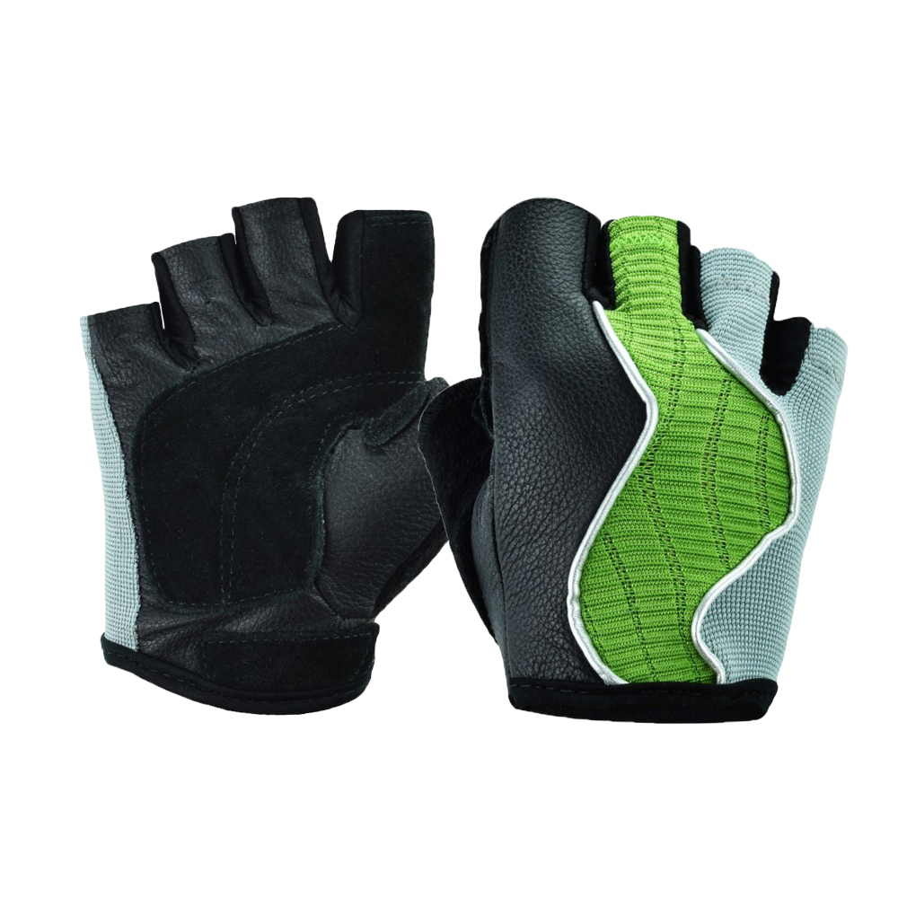 Green color Leather Padded bicycle Gloves light&breathable road biker gloves summer cool