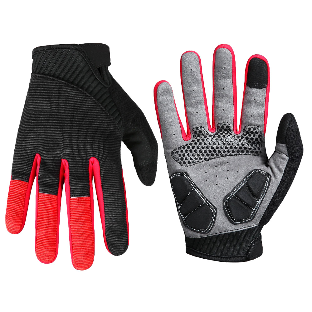 Anti-vibration Full finger cycling gloves grip hold protection cycling gloves