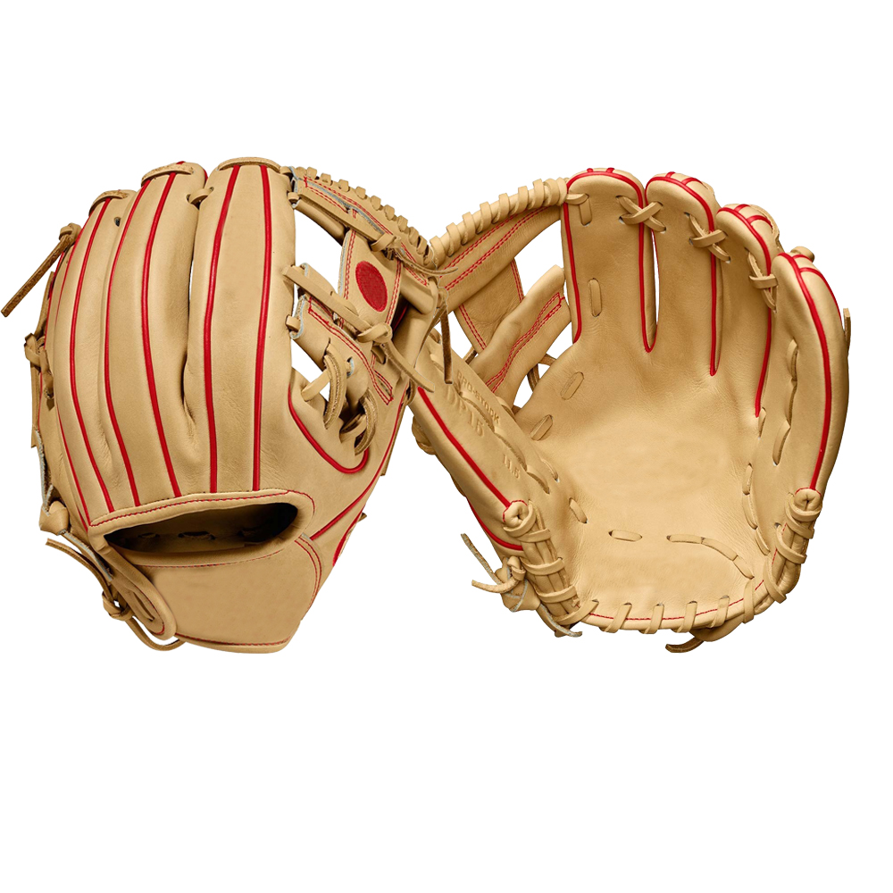 Personalized baseball gloves kip white tan baseball gloves infield