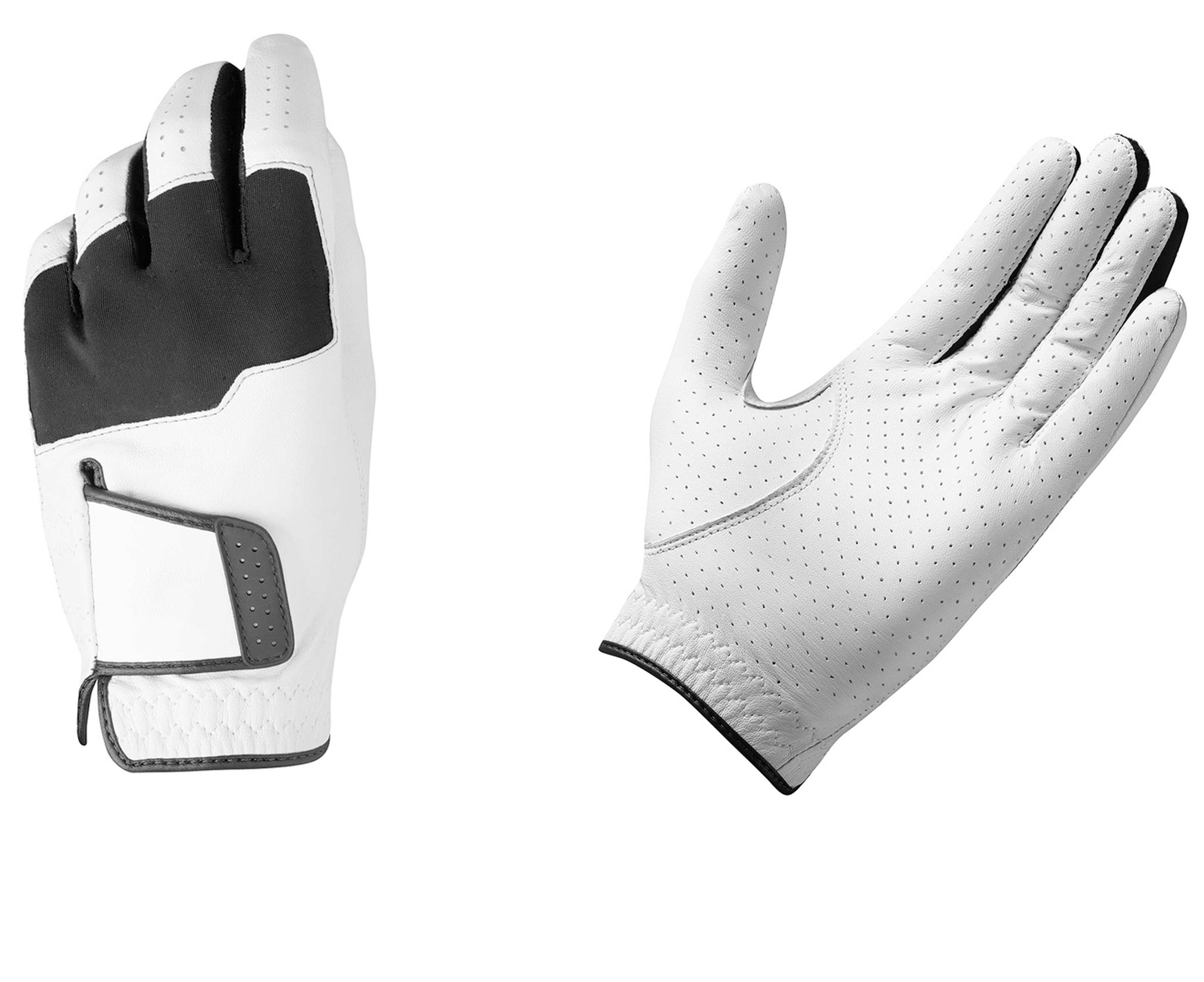 OEM Genuine leather golf gloves White breathable fashionable golf gloves