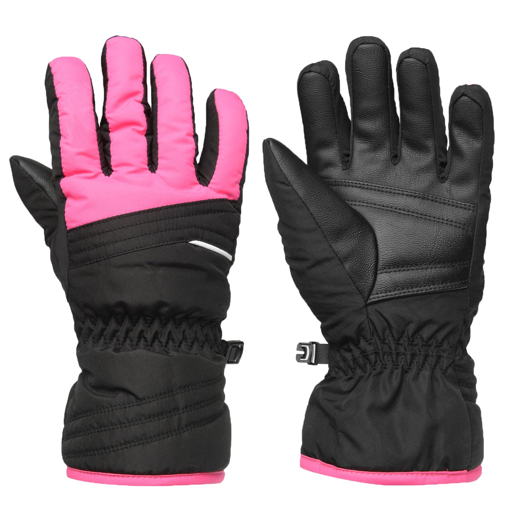 Cheap Ski gloves winter warm Windproof goat skin leather ski gloves