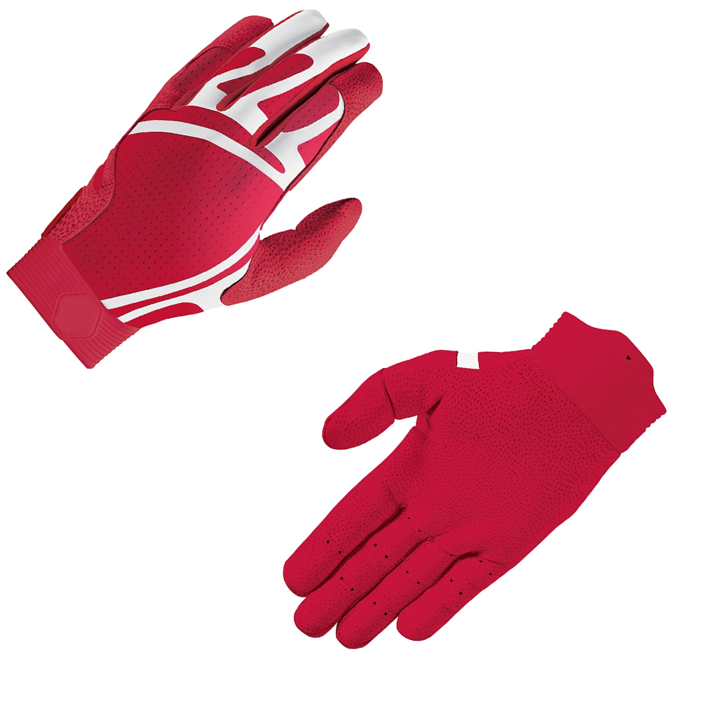 Fashionable OEM Customize logo Red Anti-slip Comfortable Batting Glove