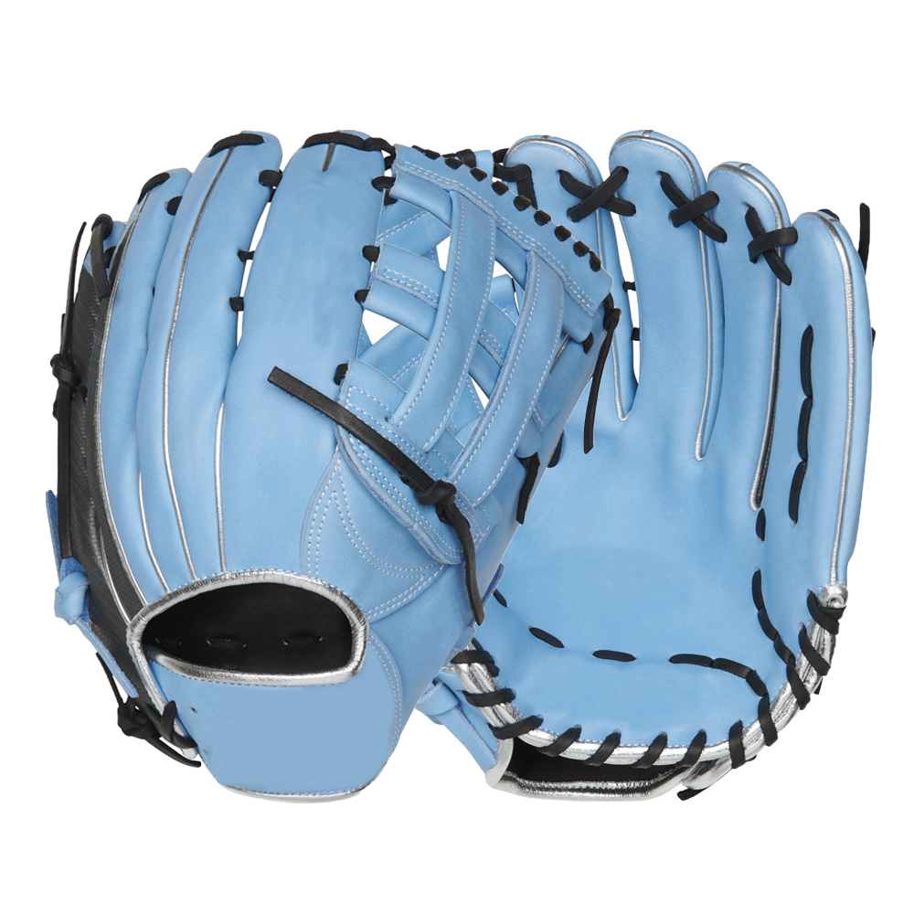 Best kip leather baby blue youth baseball glove RHT baseball gloves light weight