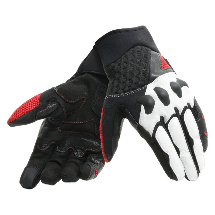 Goat skin touchscreen colorful elastic reflective motorcycle gloves