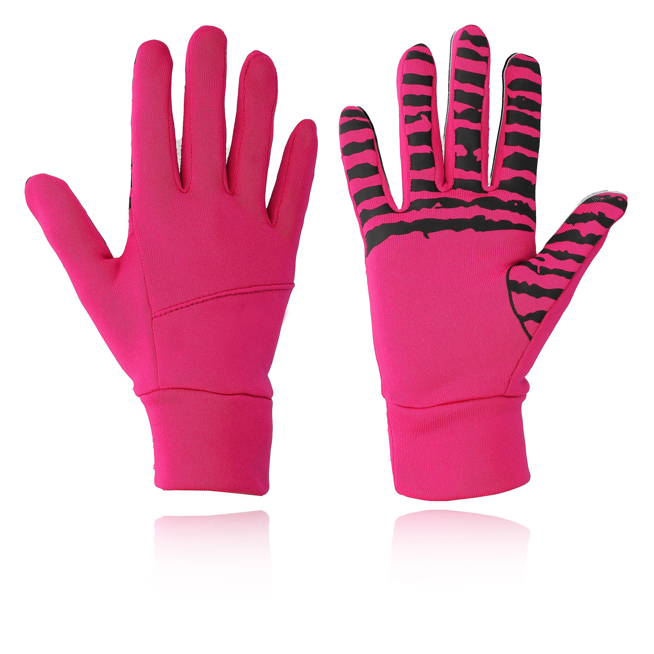 Winter women running gloves pink warm ladies outdoor running gloves