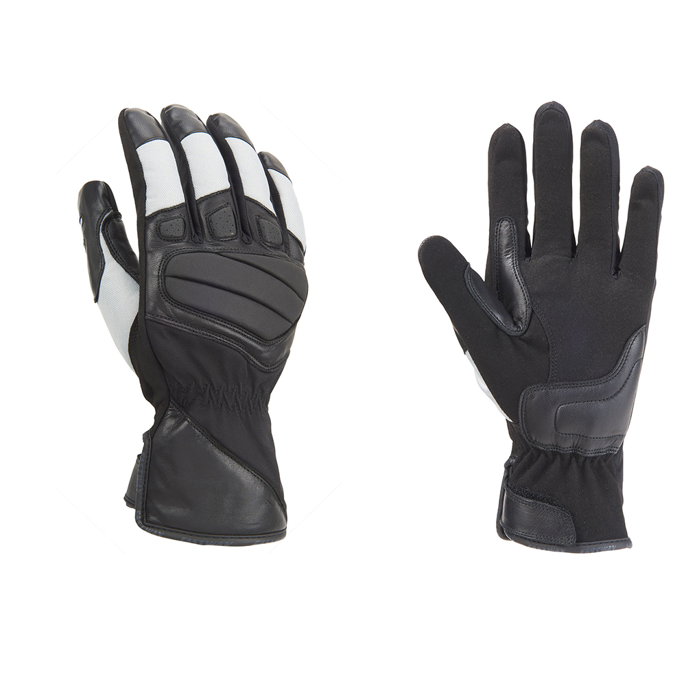 Double strength palm durable elastic leather motorcycle gloves