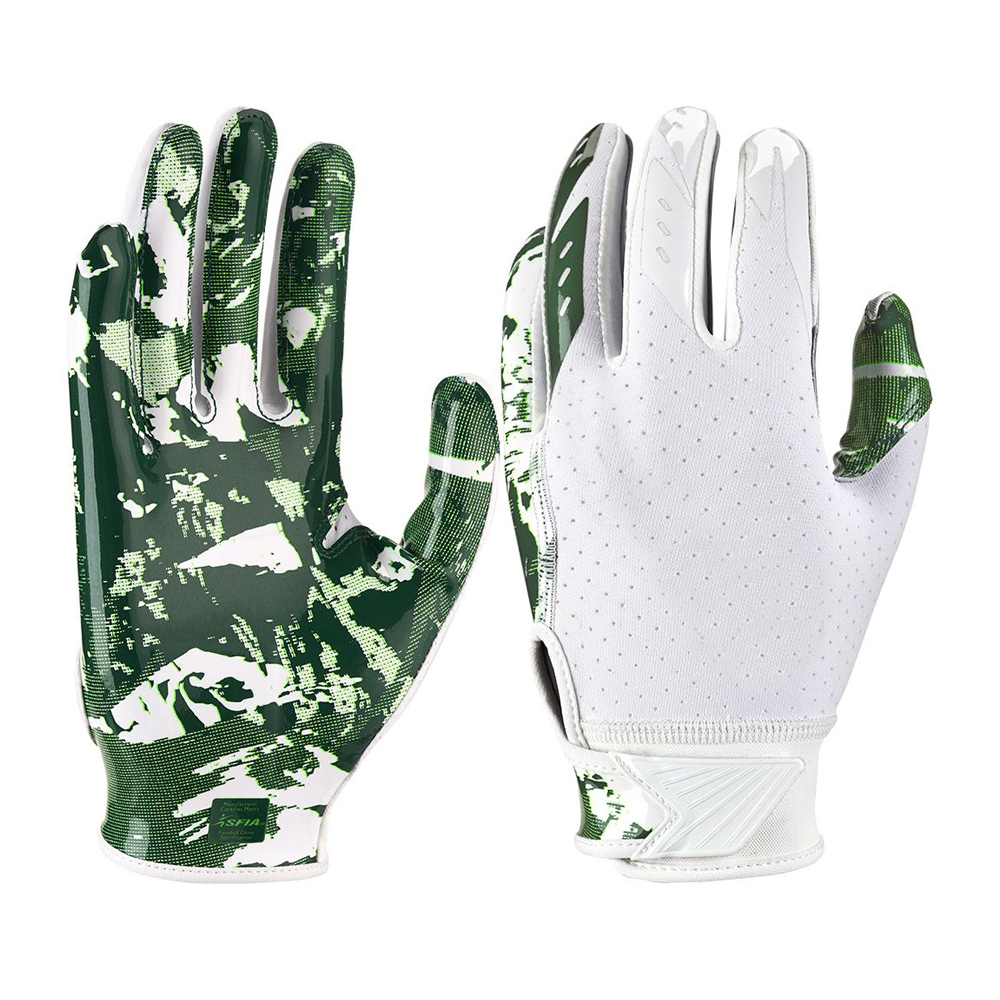 Youth football gloves camo american football gloves sticky