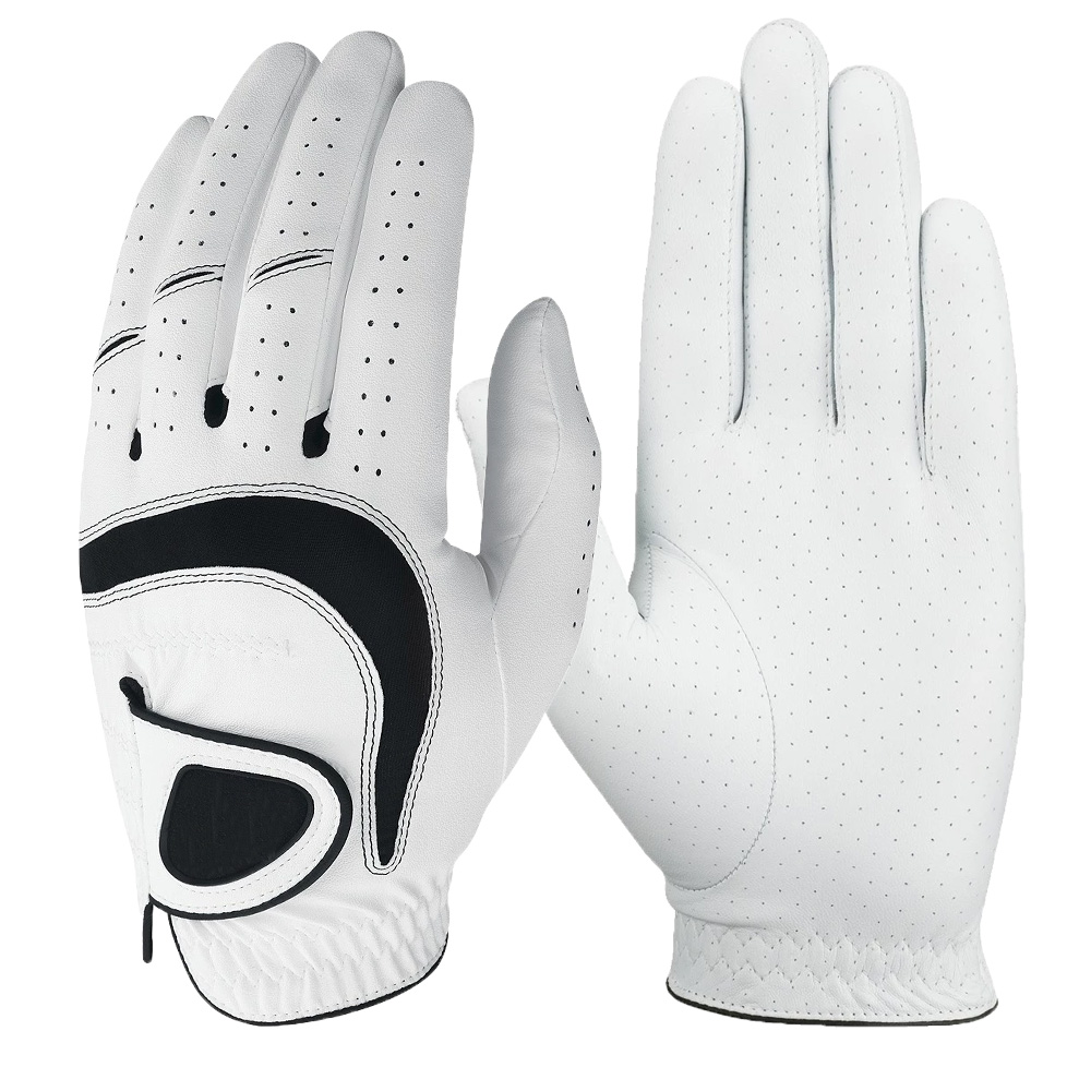 Cabretta Leather white golf glove soft left hand size M golf glove 1 piece