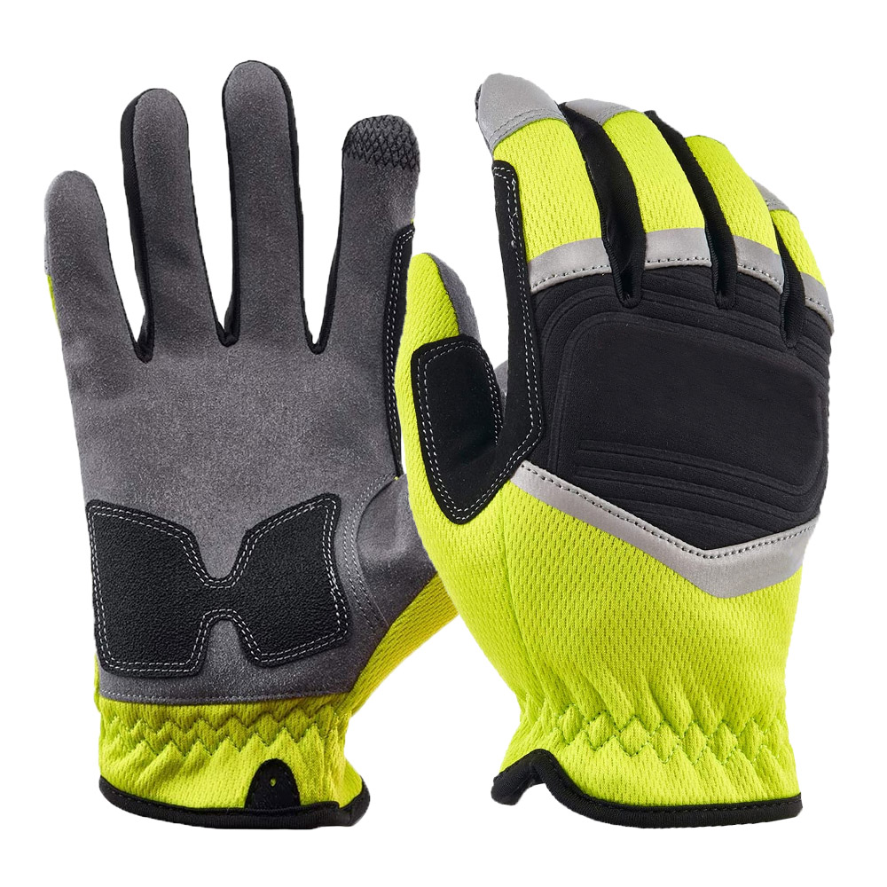 Mechanic Gloves High Visibility Work Gloves with Touchscreen Capibilities