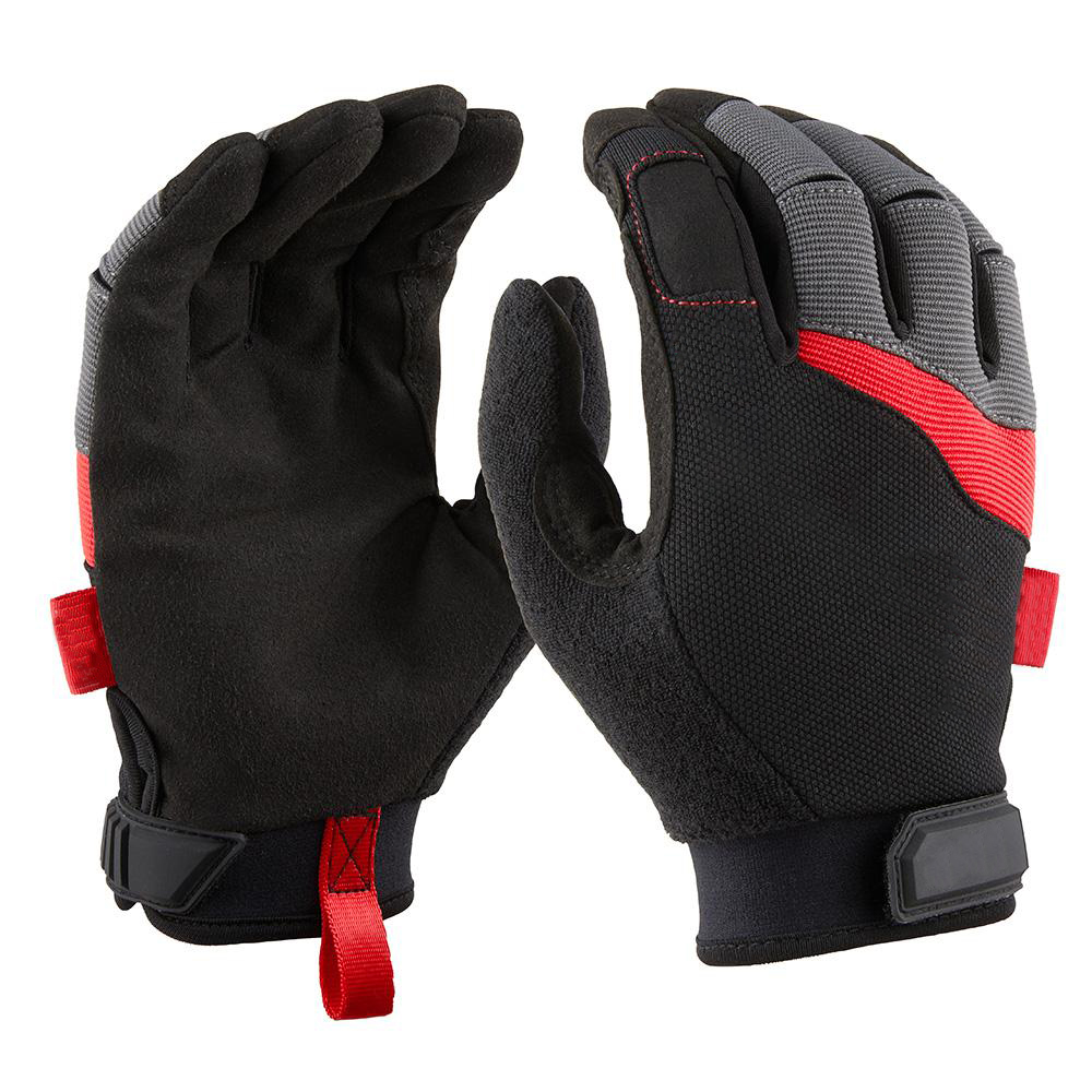 Large performance flexible breathable work gloves