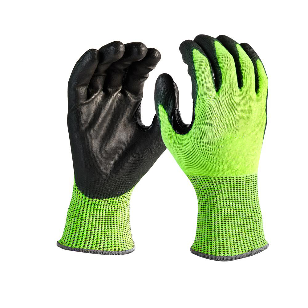High Visibility Cut Resistant Dipped Light breathable Work Gloves