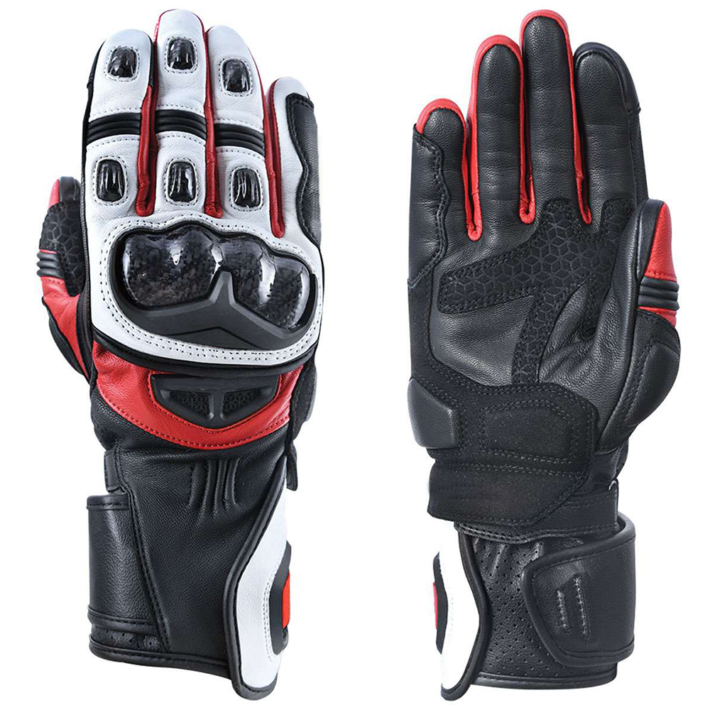 Full Leather Carbon Fiber weatherproof motorcycle gloves