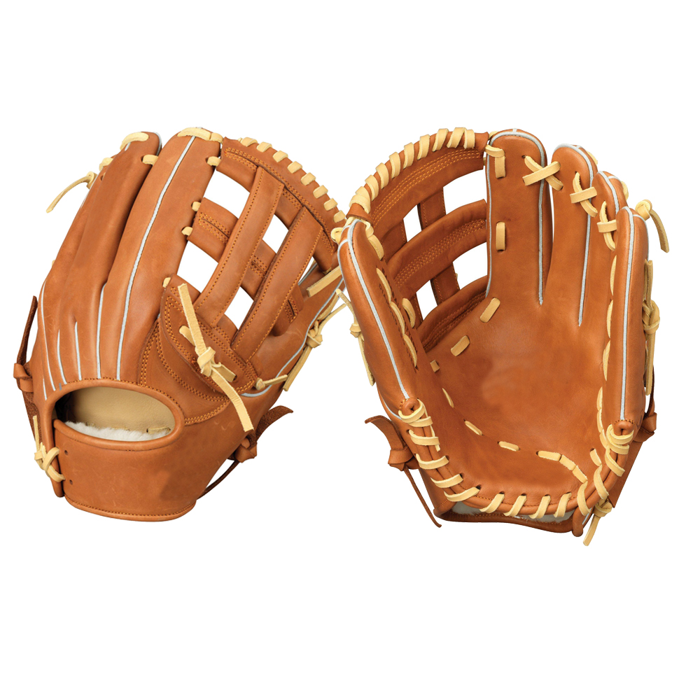 12.75 inch right hand throw  baseball gloves brown kip leather gloves