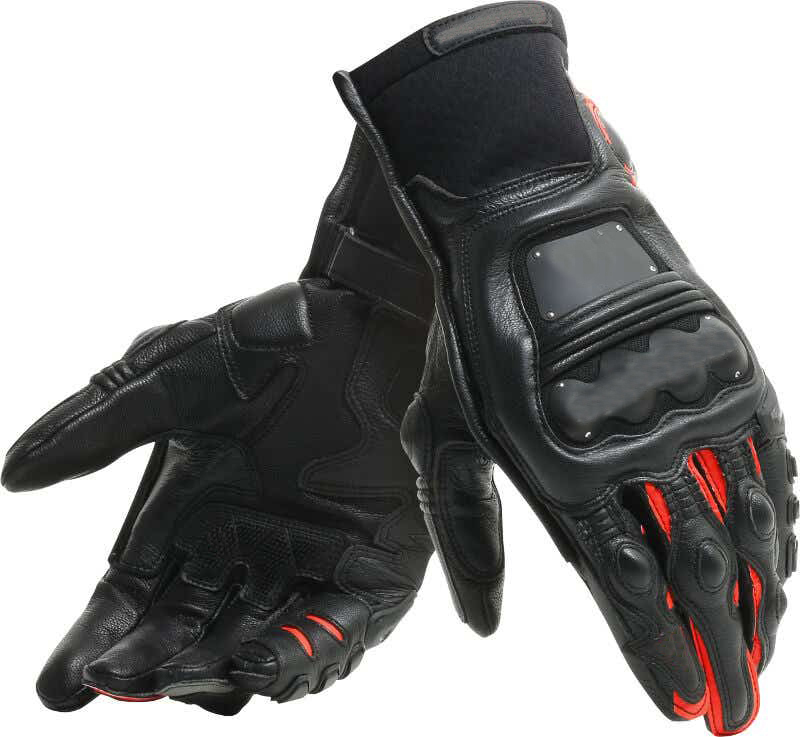 Goatskin leather elastic soft men's motorcycle gloves good performance racing glove