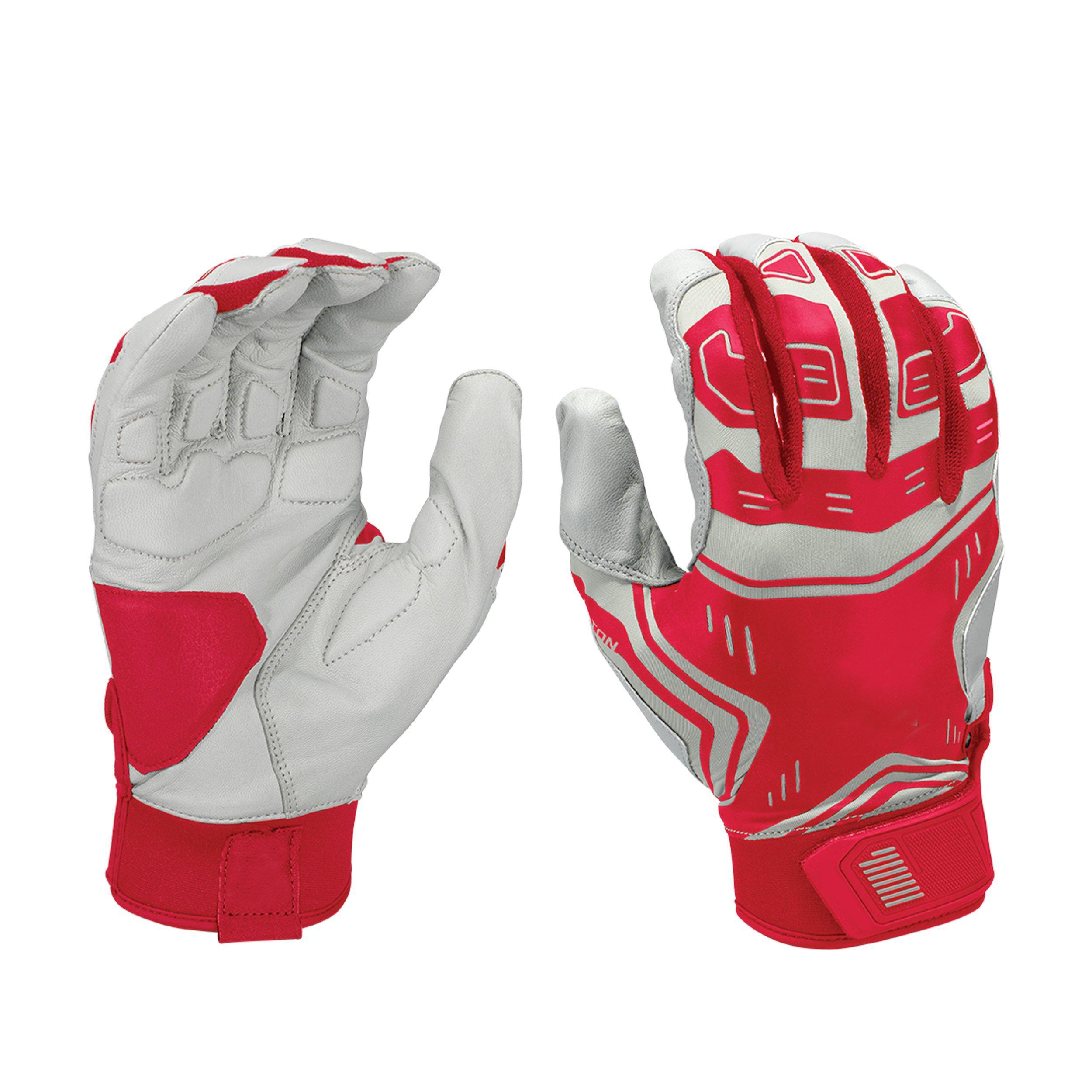 Professional red batting gloves goat leather batting gloves