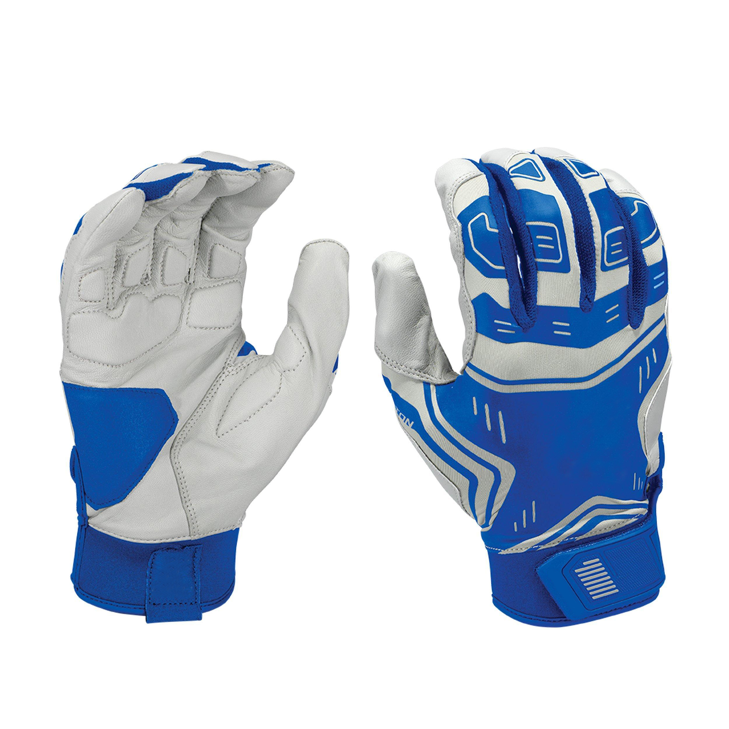 Adult batting gloves royal blue baseball batting gloves goat leather