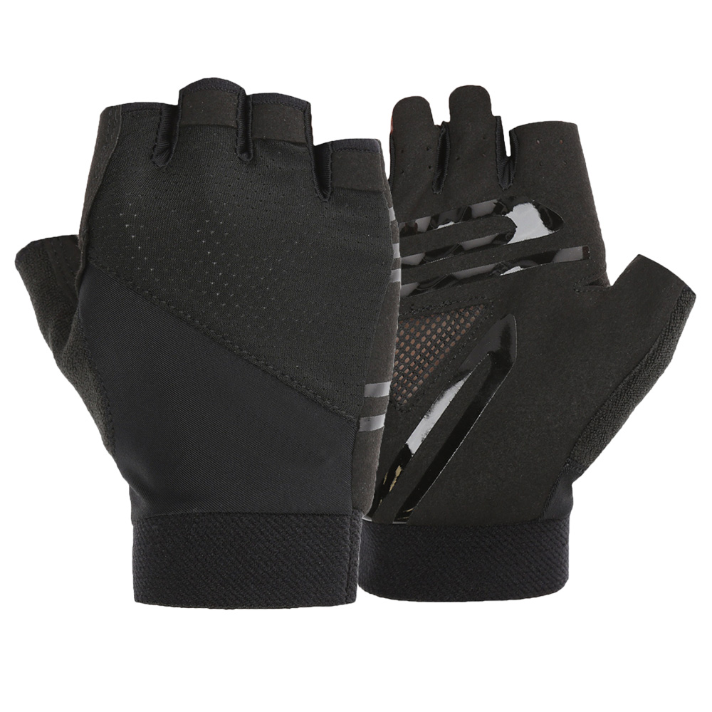 Black grip sports training gloves silicone non-slip fitness cross-training gloves