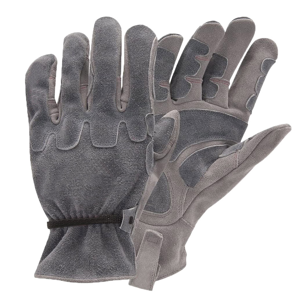 XX-Large flexible safety gloves gray Split cowhide shell Shockproof safety work gloves