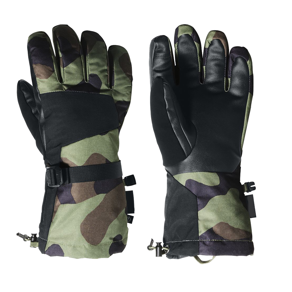 Cheap Men's ski gloves winter full finger synthetic leather ski gloves